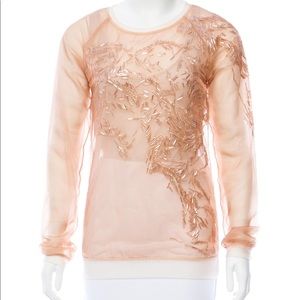 Reed Krakoff Embellished Long Sleeve Top